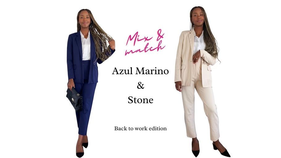 Styling the sets Azul Marino and Stone together